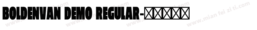 BoldenVan demo Regular字体转换